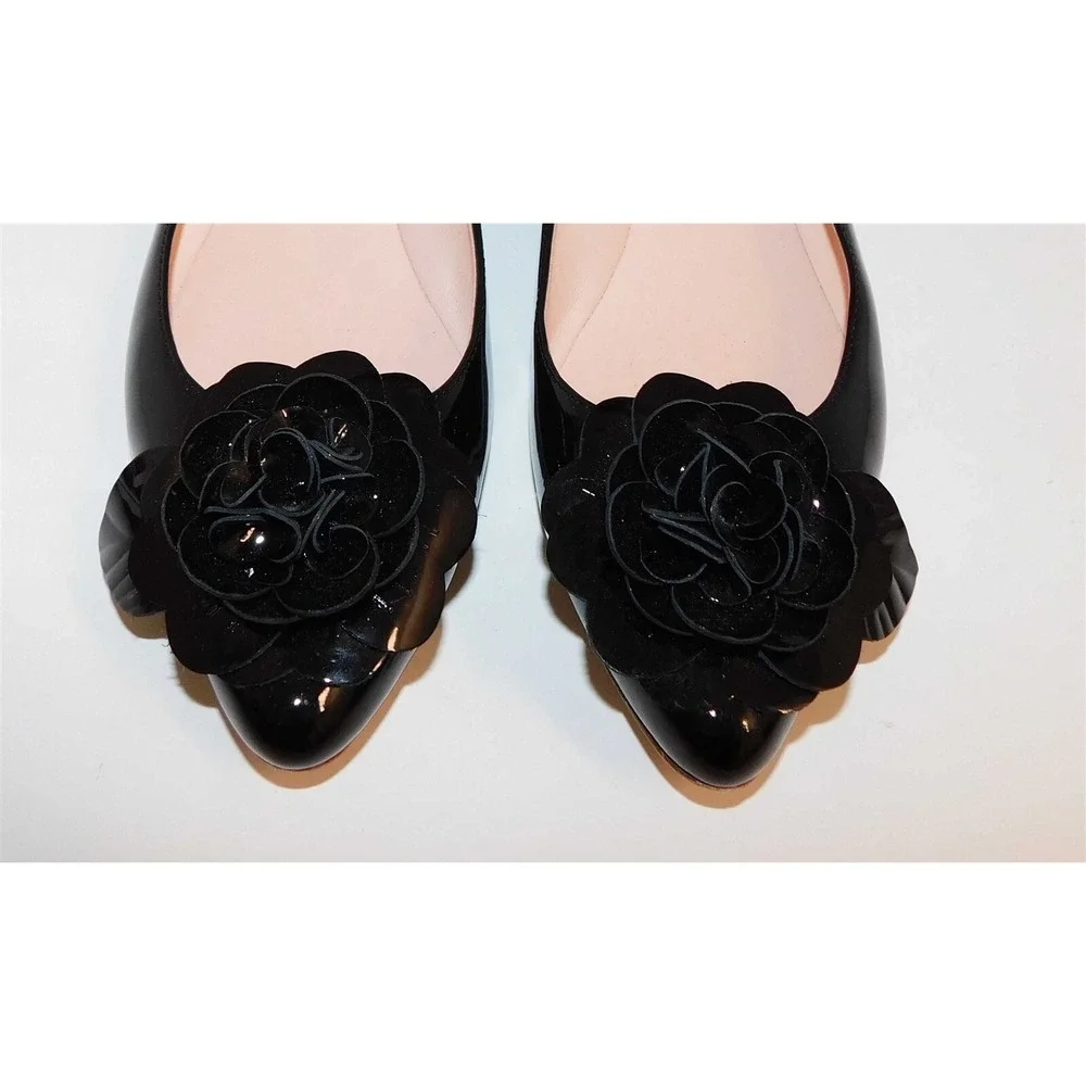 Kate Spade Ellie Black Patent Ballet‎ Flats 7.5 M